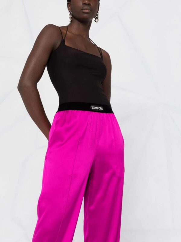 TOM FORD  logo-patch straight-leg trousers - Image 3