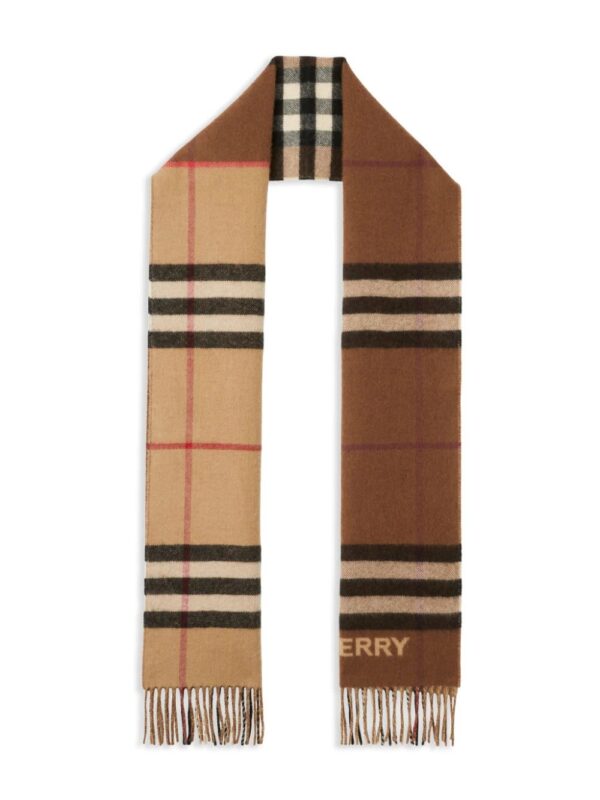 Burberry  two-tone checked cashmere scarf - Image 2