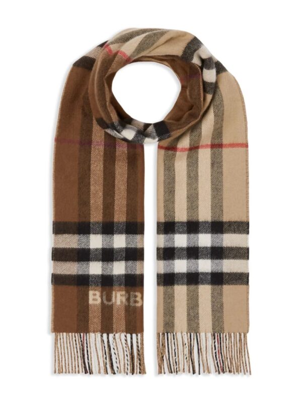 Burberry  two-tone checked cashmere scarf - Image 3