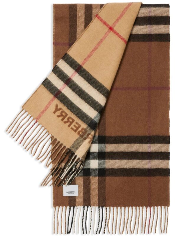 Burberry  two-tone checked cashmere scarf