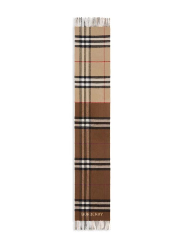 Burberry  two-tone checked cashmere scarf - Image 4