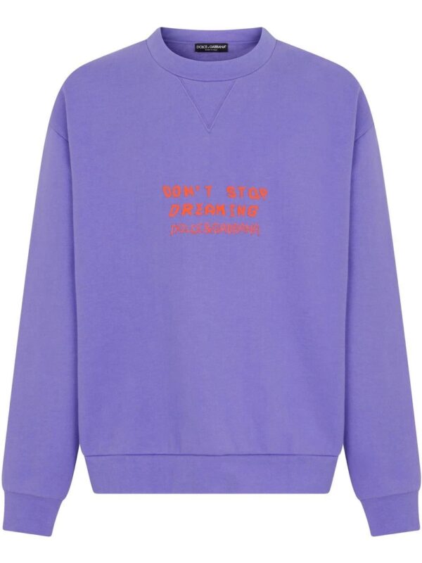 Dolce & Gabbana  embossed cotton-blend sweatshirt