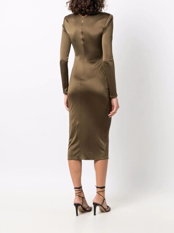 Versace  long-sleeve silk dress - Image 4