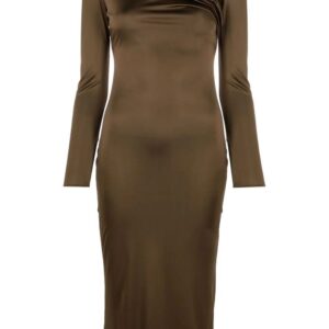 Versace long-sleeve silk dress