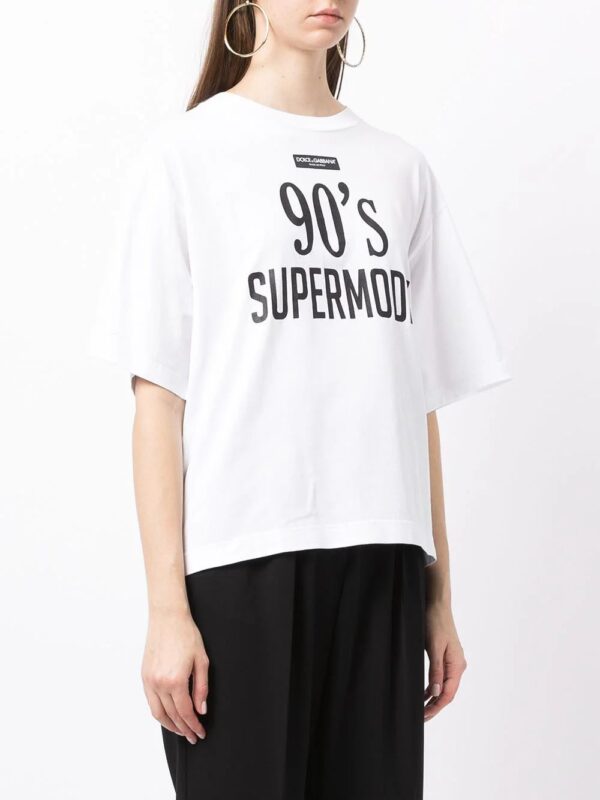 Dolce & Gabbana  slogan-print cotton T-shirt - Image 3