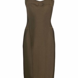 Versace safety pin-detail midi dress