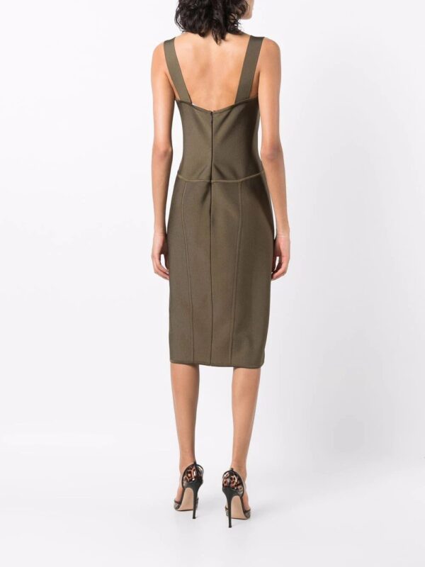 Versace  safety pin-detail midi dress - Image 4