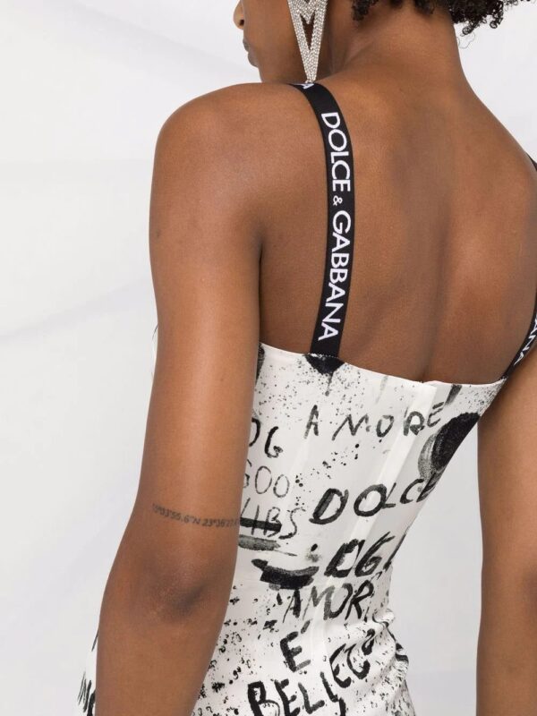 Dolce & Gabbana  DG graffiti print charmeuse minidress - Image 3