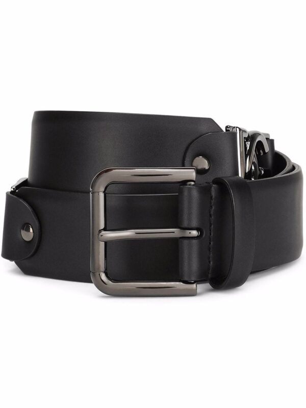 Dolce & gabbana logo-plaque leather belt