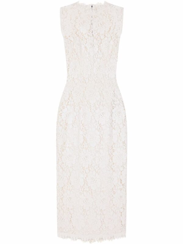 Dolce & Gabbana  floral-lace mid-length dress