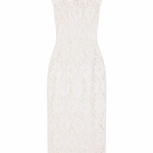 Dolce & Gabbana floral-lace midi dress