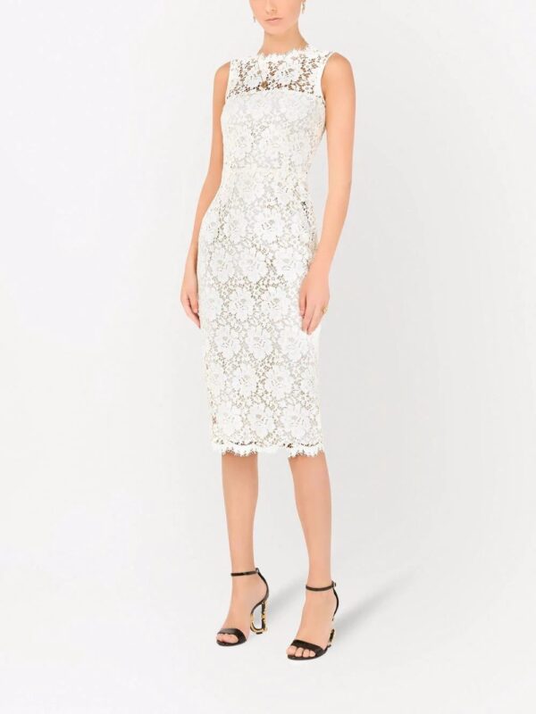 Dolce & Gabbana  floral-lace mid-length dress - Image 3