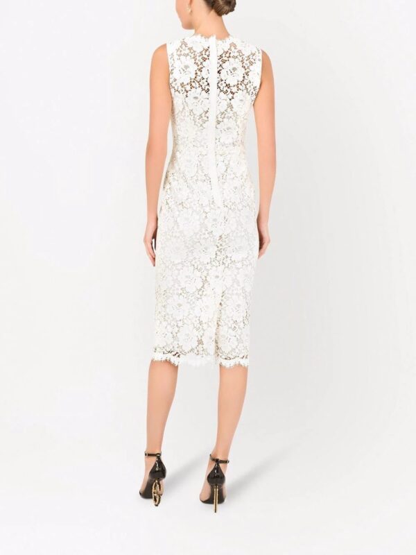 Dolce & Gabbana  floral-lace mid-length dress - Image 4