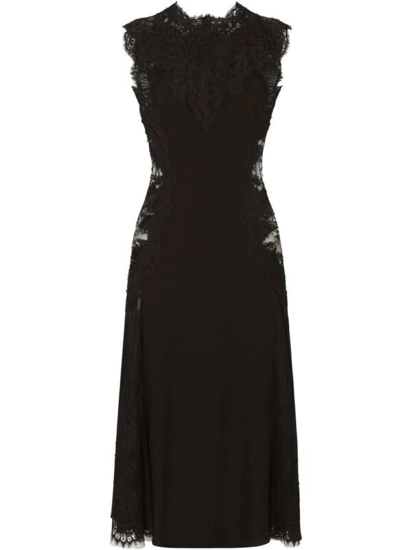 Dolce & Gabbana  lace-panelled midi dress