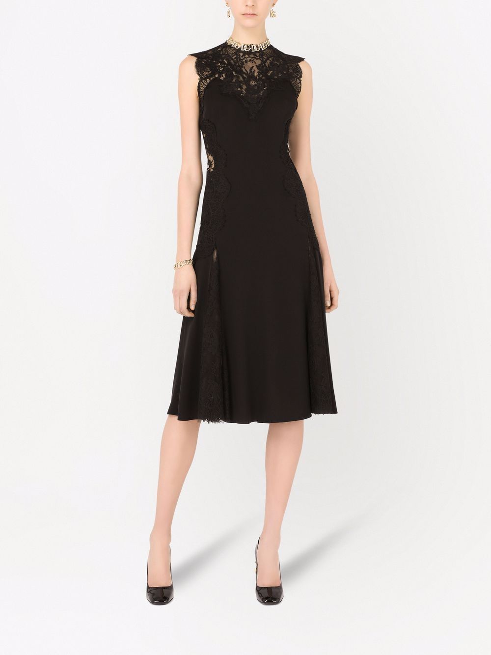 Dolce & Gabbana lace-detail midi dress - Image 2