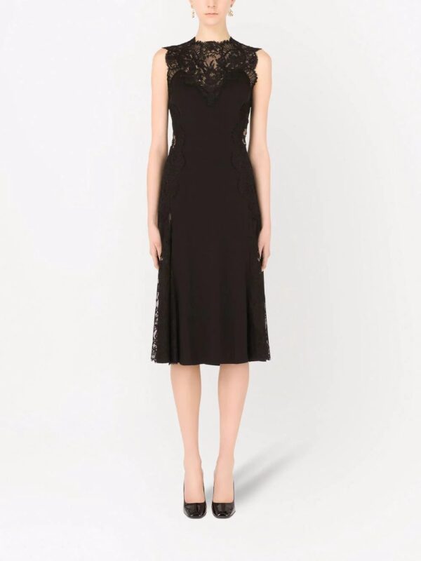 Dolce & Gabbana  lace-panelled midi dress - Image 3