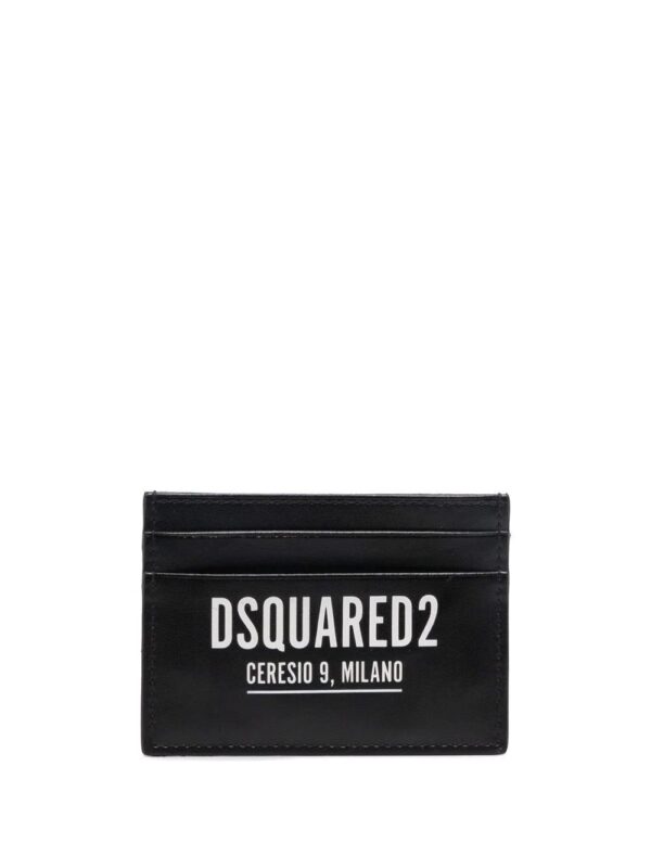 Dsquared2  logo-print leather cardholder