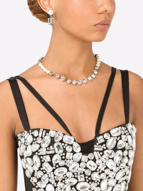 Dolce & Gabbana  logo drop pearl earrings - Image 2