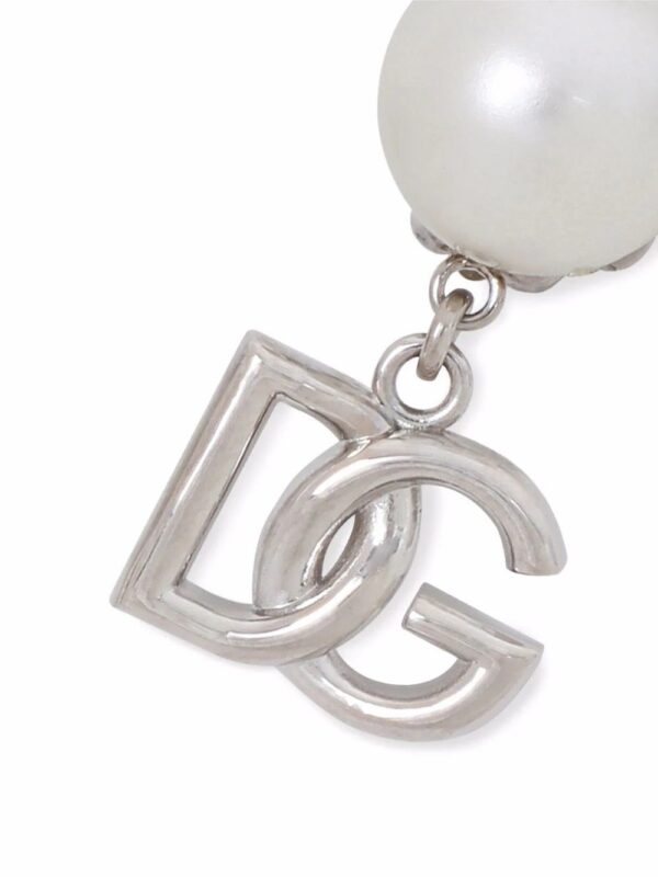 Dolce & Gabbana  logo drop pearl earrings - Image 3
