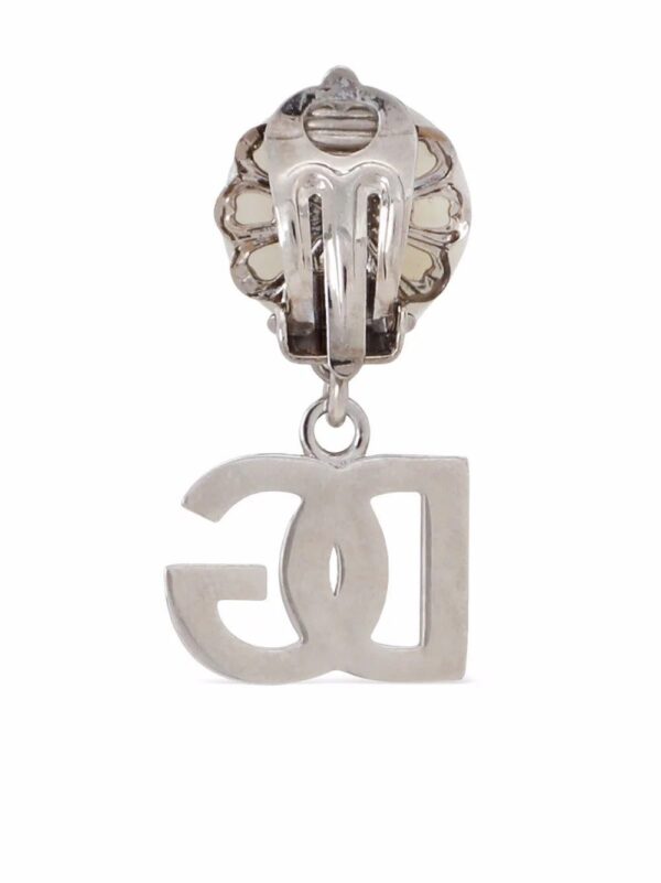 Dolce & Gabbana  logo drop pearl earrings - Image 4