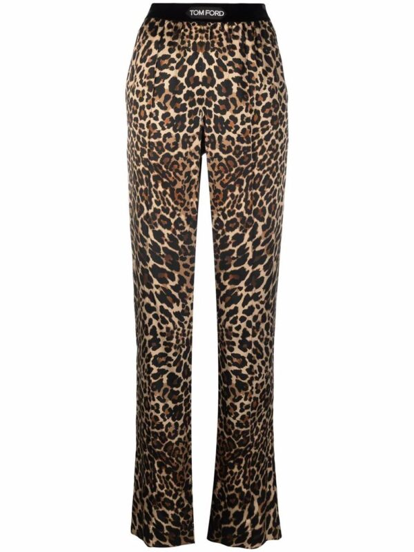 TOM FORD  leopard-print straight-leg trousers