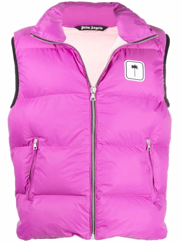 Palm Angels  logo-patch padded gilet