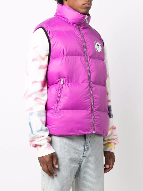Palm Angels  logo-patch padded gilet - Image 3