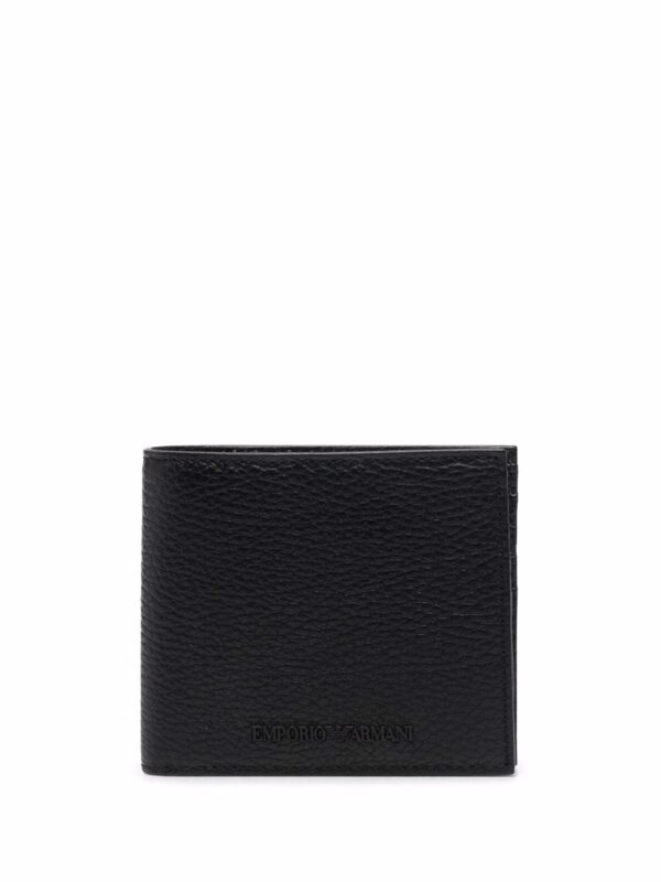 Emporio Armani grained embossed-logo wallet