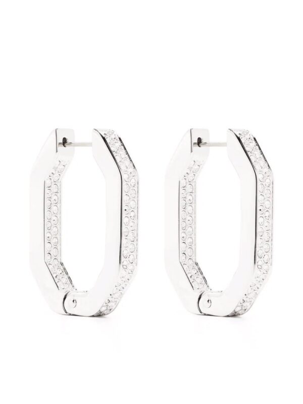 Swarovski  Dextera octagonal pavé hoop earrings