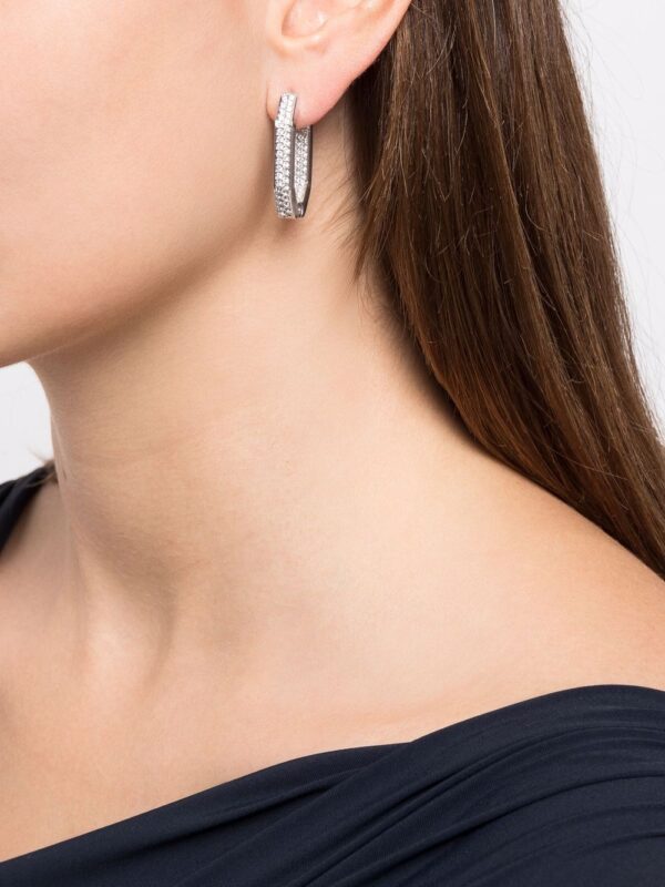 Swarovski  Dextera octagonal pavé hoop earrings - Image 2
