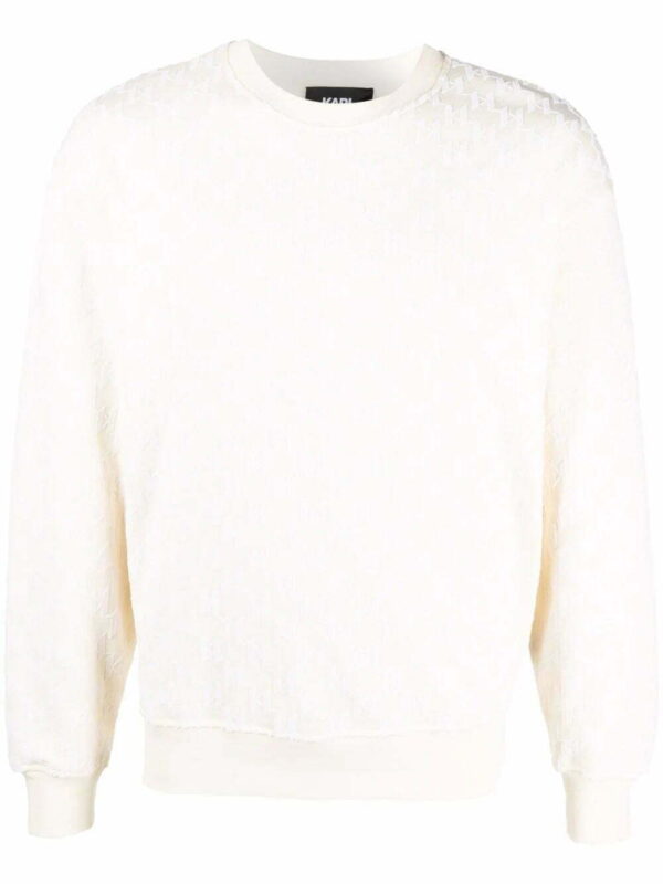 Karl Lagerfeld  flocked monogram sweatshirt