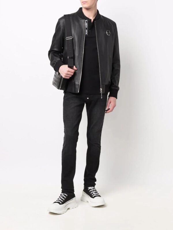 Philipp Plein  logo zipped bomber jacket - Image 2