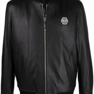 Philipp Plein  logo zipped bomber jacket