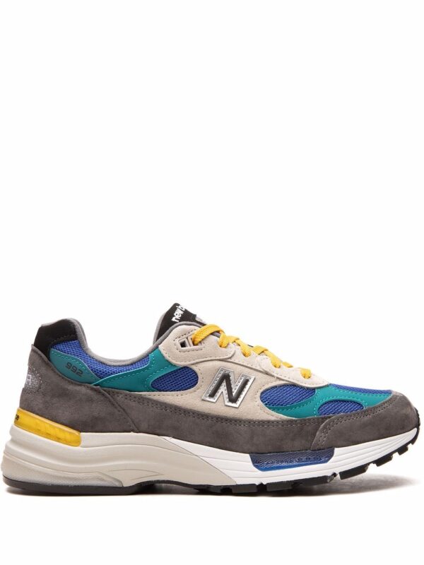 New Balance 992 "Grey/Blue/Teal/Yellow" low-top sneakers