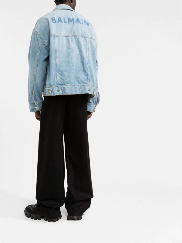 Balmain  button-up denim jacket - Image 4