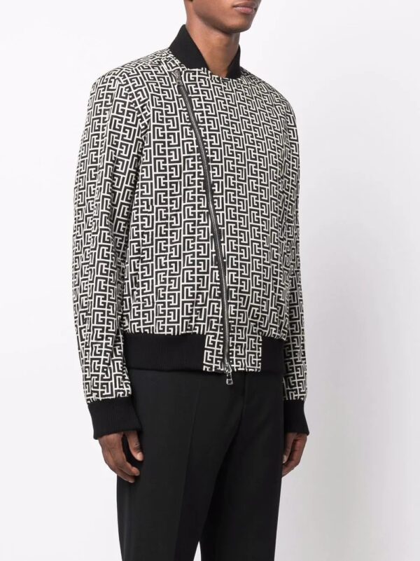 Balmain  4G-print zip-up bomber jacket - Image 3