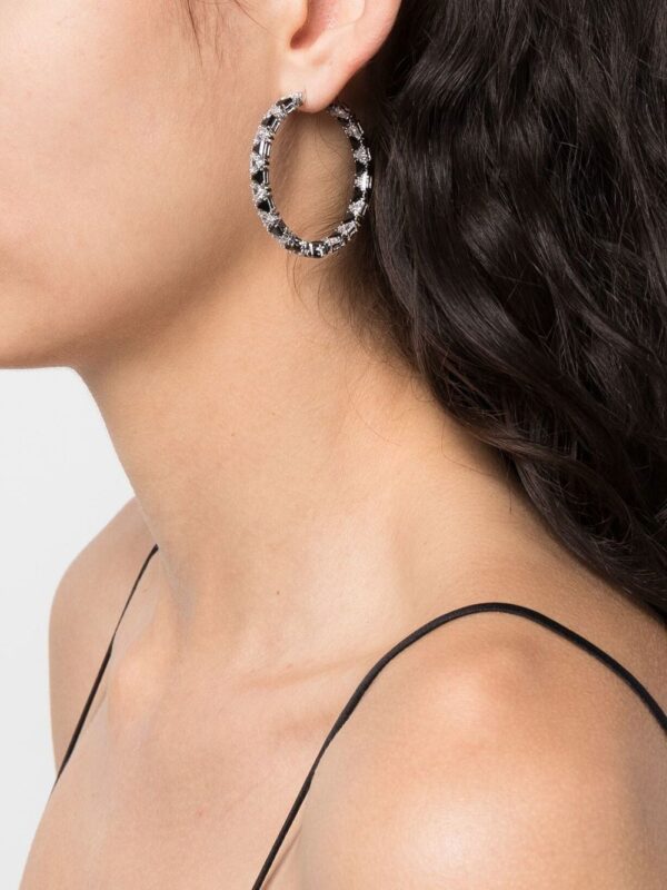Swarovski  millenia hoop swarovski triangle earrings - Image 2