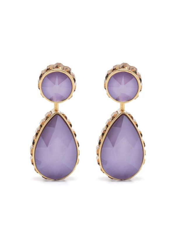 Swarovski  Orbita asymmetrical drop cut crystal earrings