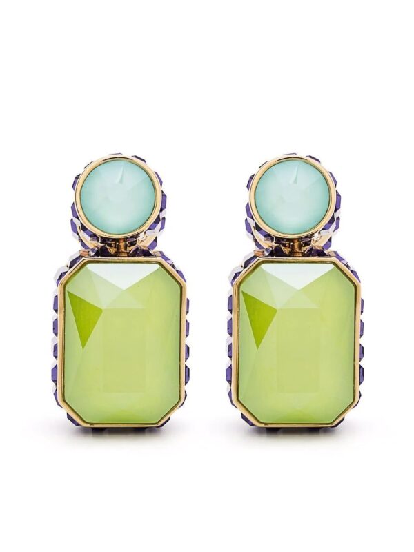 Swarovski  Orbita asymmetrical octagon cut crystal earrings