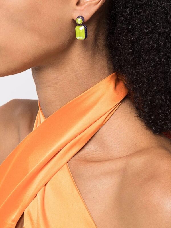 Swarovski  Orbita asymmetrical octagon cut crystal earrings - Image 2