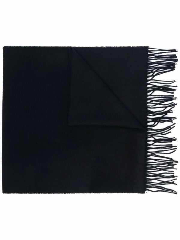 Moschino  logo-knit fringed scarf