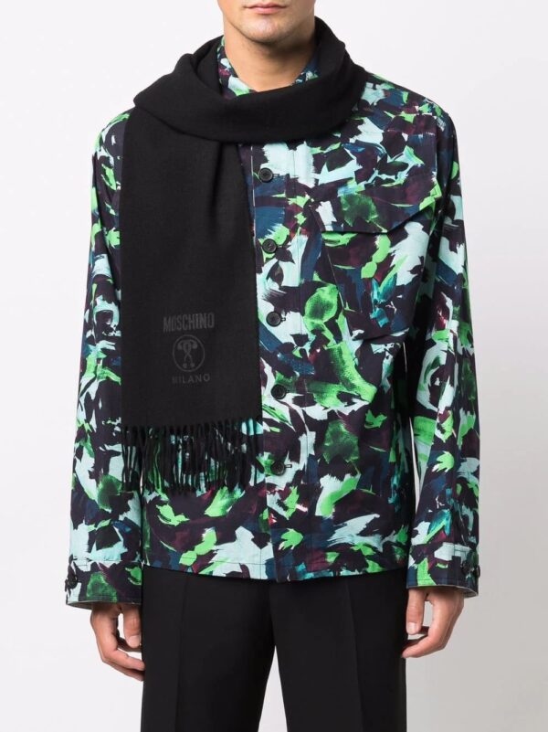 Moschino  logo-knit fringed scarf - Image 2