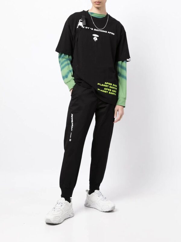 AAPE BY *A BATHING APE®  logo-patch track pants - Image 2