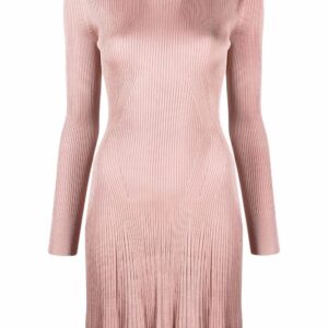 Alexander McQueen  ribbed-knit pleated dress