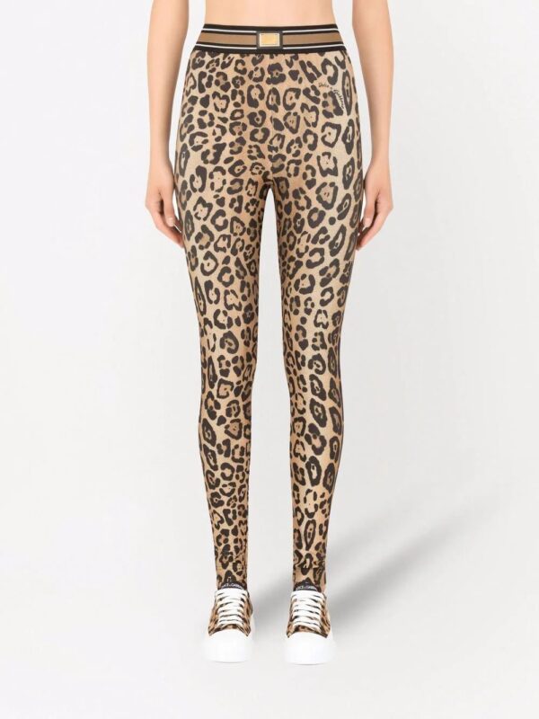Dolce & Gabbana  leopard-print jersey leggings - Image 3