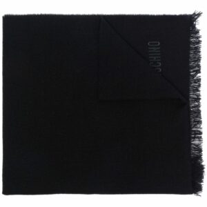 Moschino  logo-embroidered cashmere scarf