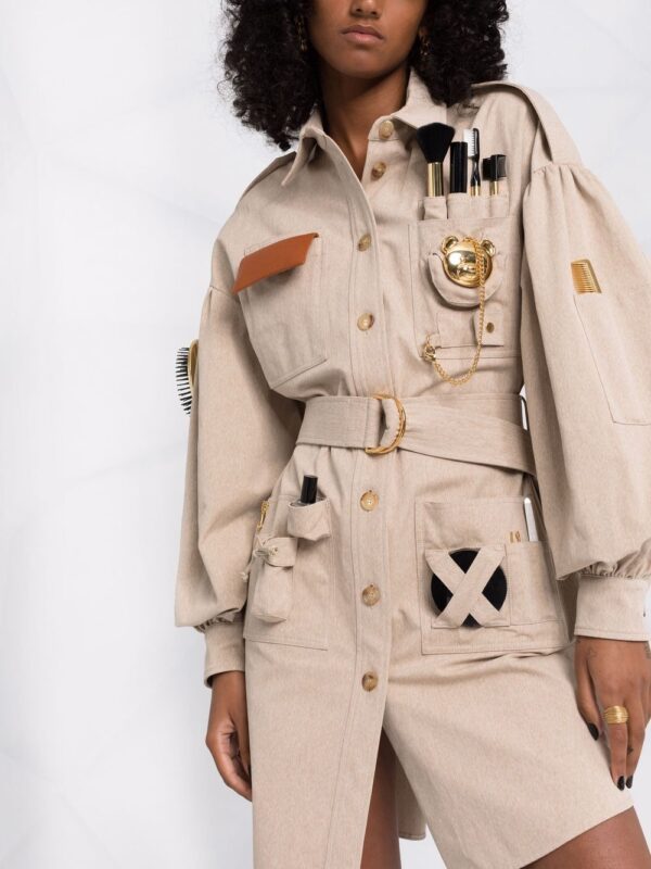 Moschino Safari gabardine shirt dress - Image 5
