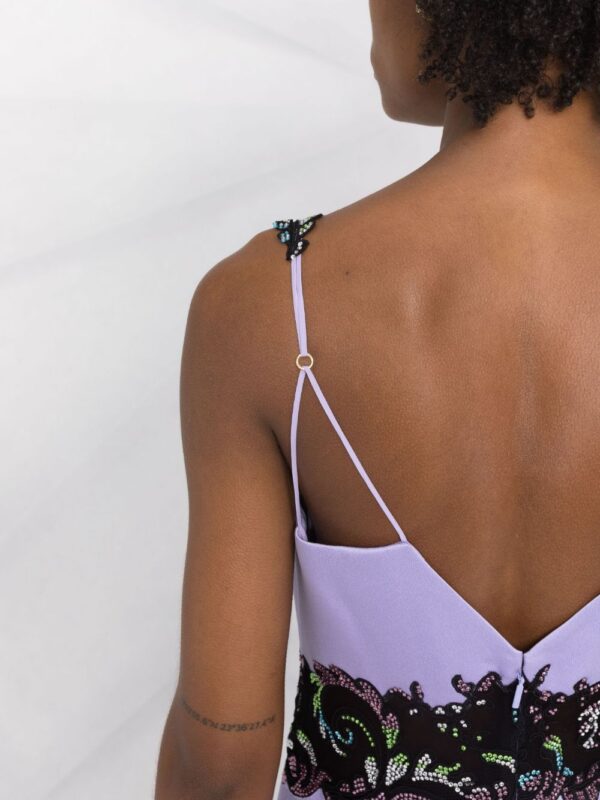 Versace  crystal-embellished lace-panelled dress - Image 3