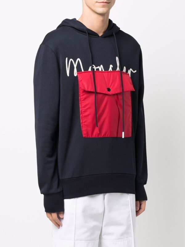 Moncler logo-print drawstring hoodie - Image 3