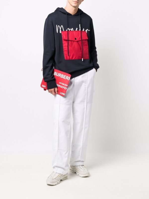 Moncler logo-print drawstring hoodie - Image 2